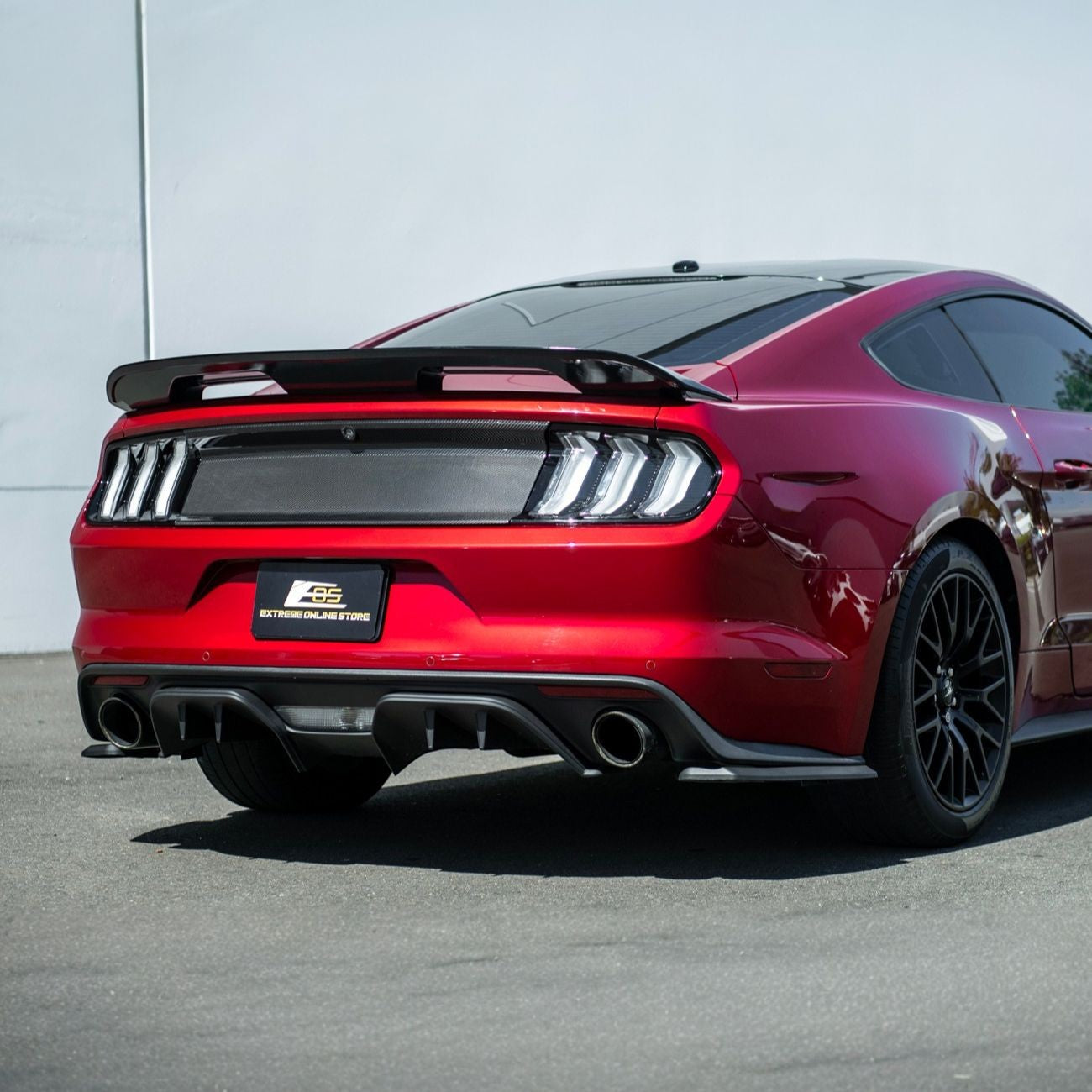 2015-2017 Ford Mustang Carbon Fiber Factory Style Rear Trunk Deck Lid Applique Panel Cover Overlay