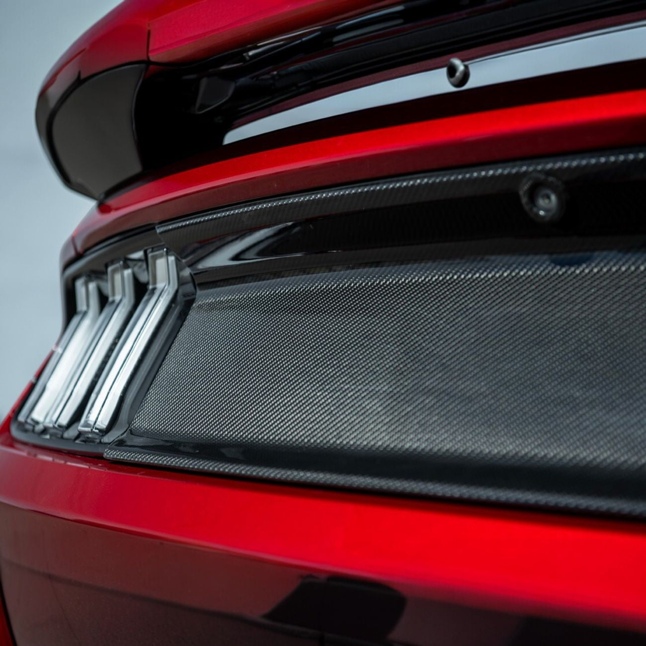 2015-2017 Ford Mustang Carbon Fiber Factory Style Rear Trunk Deck Lid Applique Panel Cover Overlay