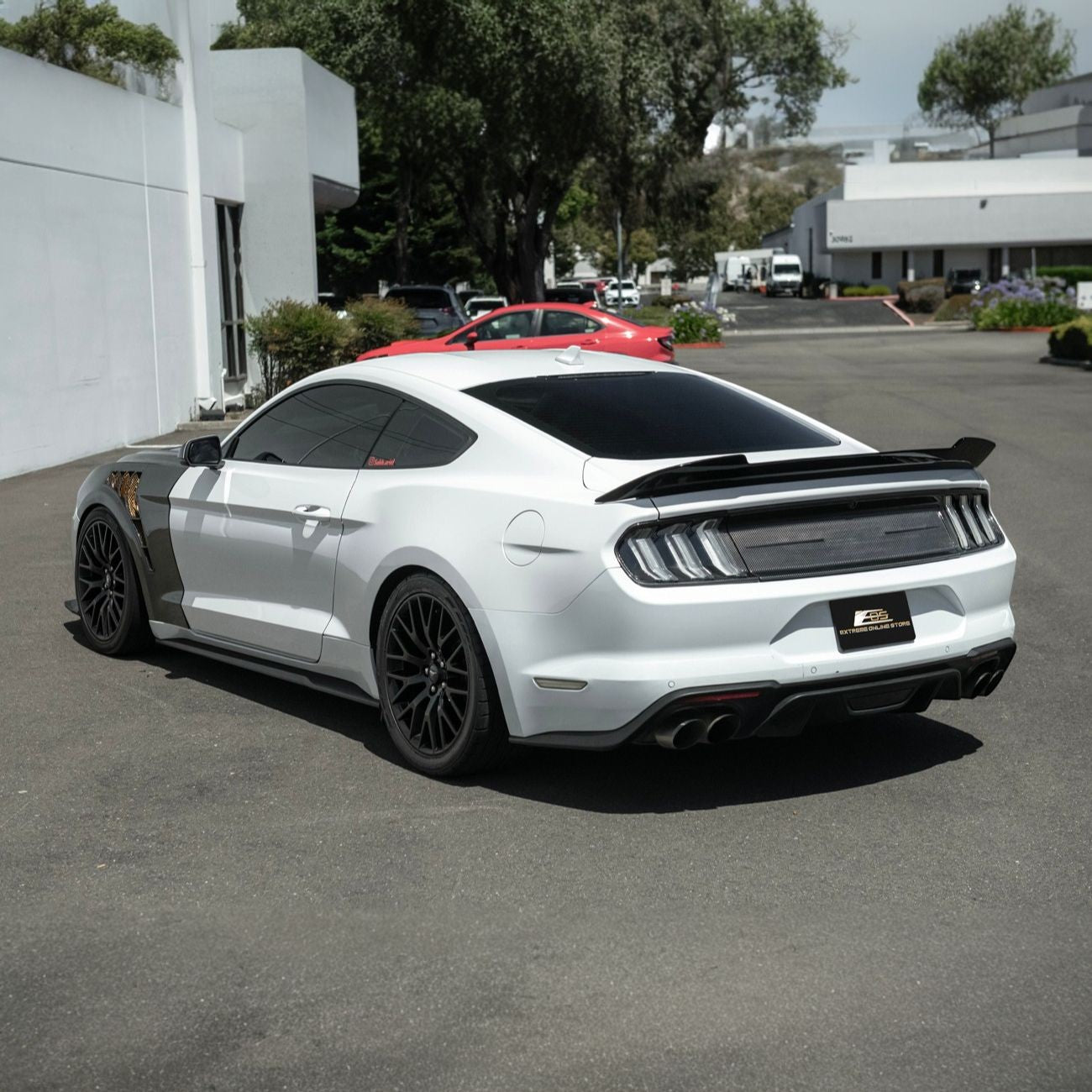 2018-2023 Ford Mustang Carbon Fiber Factory Style Rear Trunk Deck Lid Applique Panel Cover