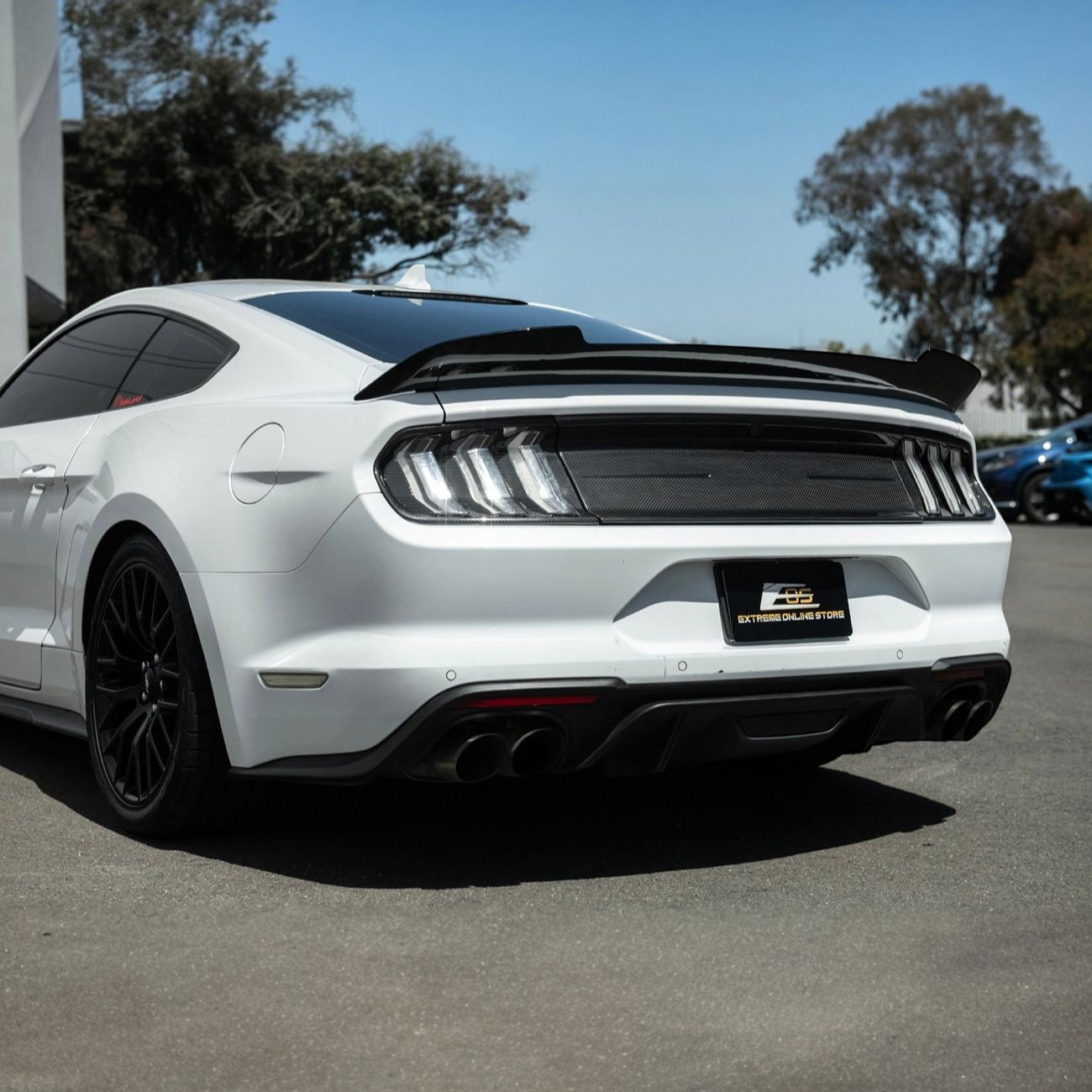 2018-2023 Ford Mustang Carbon Fiber Factory Style Rear Trunk Deck Lid Applique Panel Cover