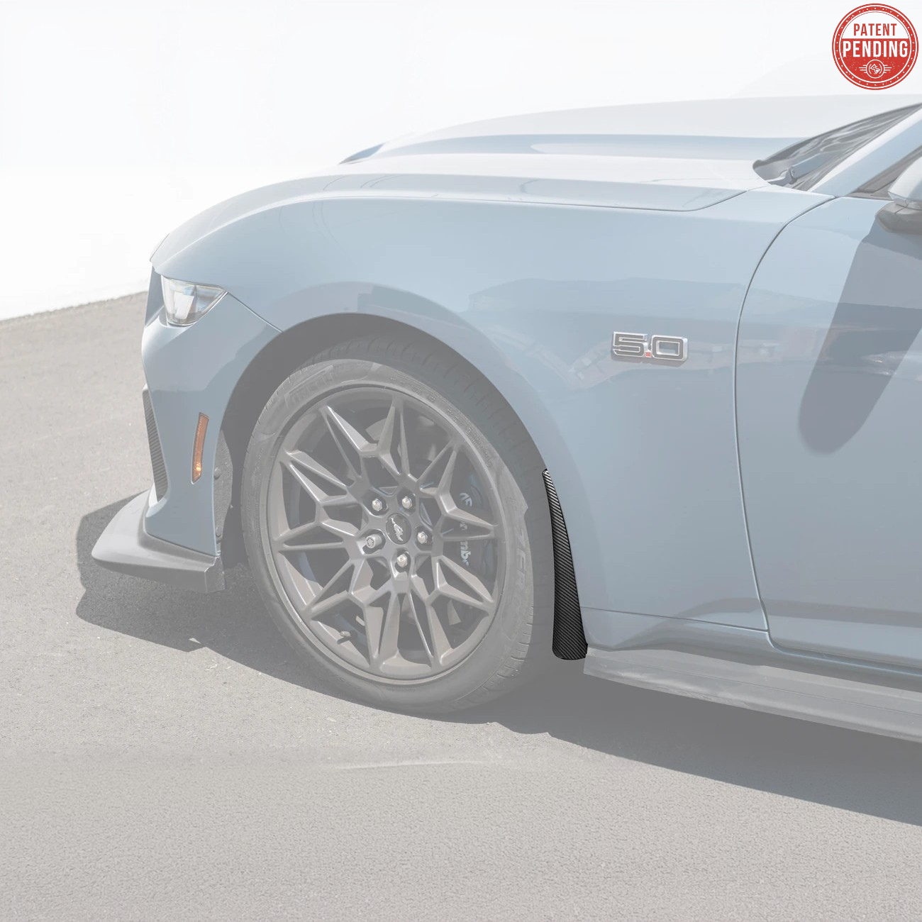 2024+ Ford Mustang Dry Carbon Fiber Mud Flap