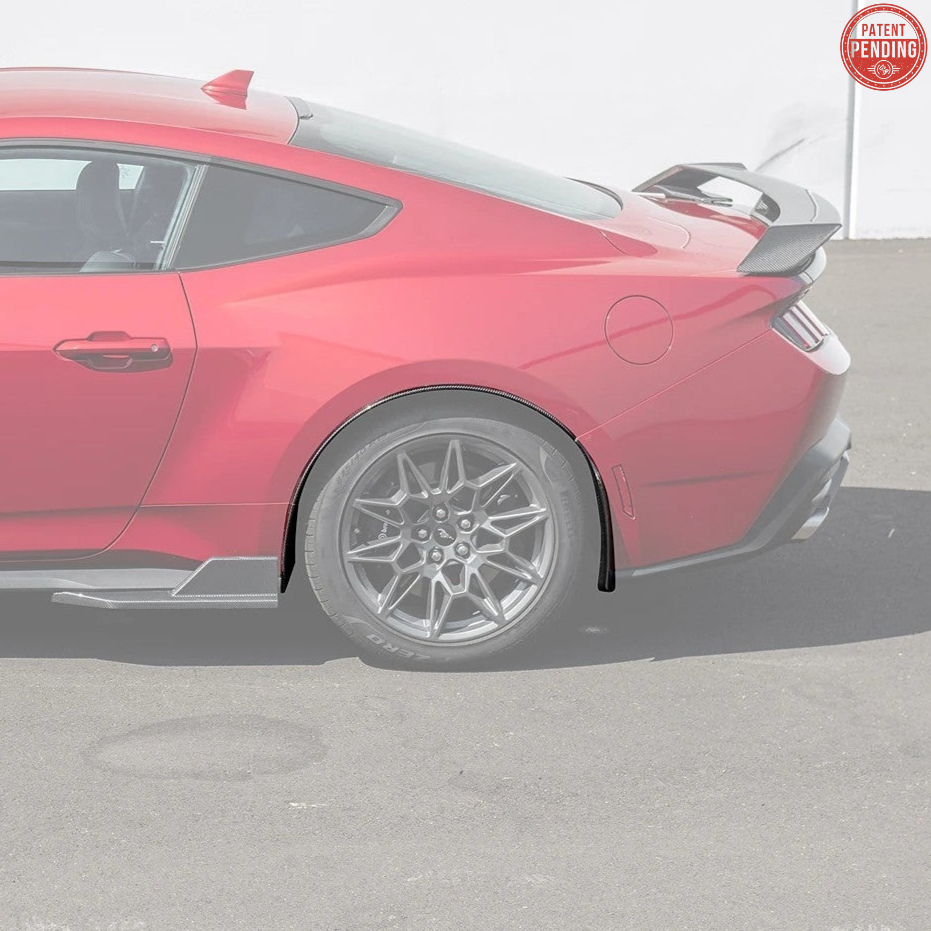 2024+ Ford Mustang DRY CARBON FIBER Fender Flares & Mud Flap