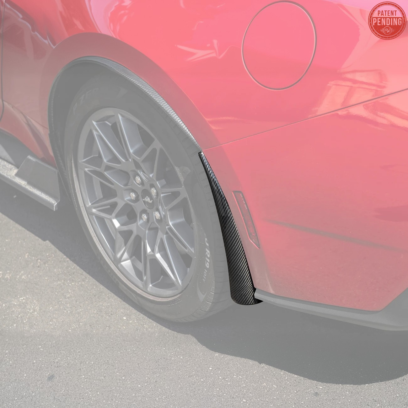 2024+ Ford Mustang Dry Carbon Fiber Mud Flap
