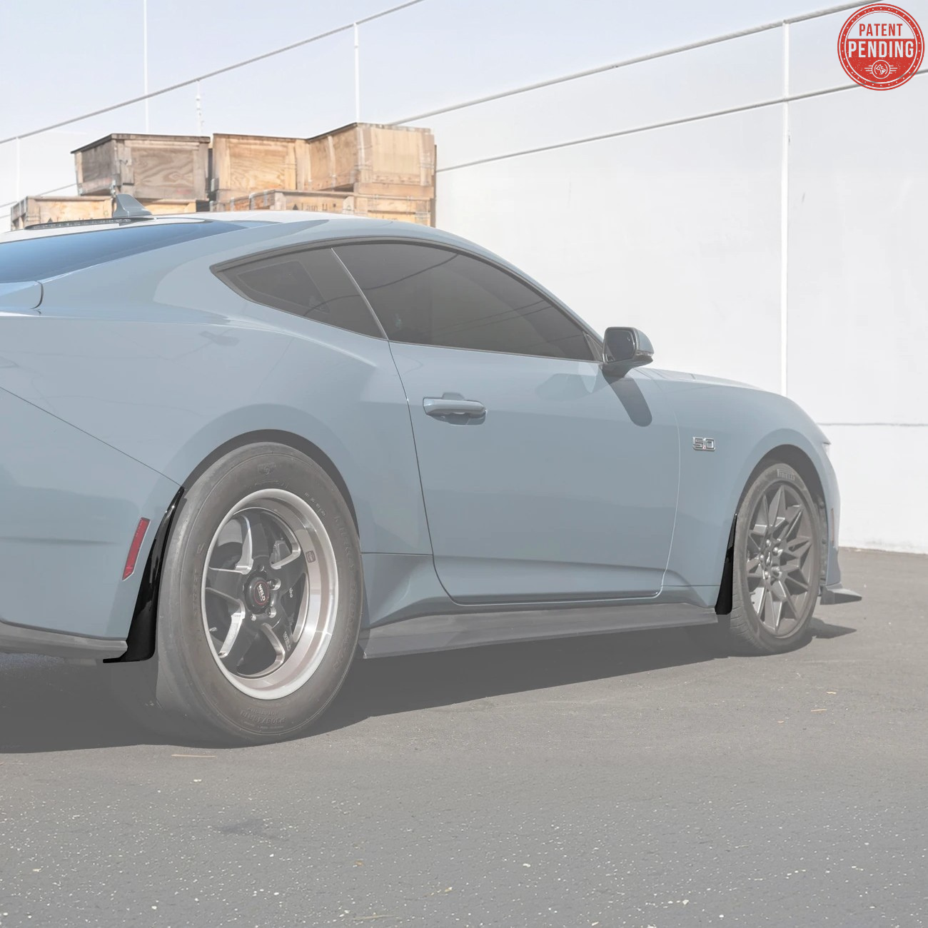 2024+ Ford Mustang Dry Carbon Fiber Mud Flap