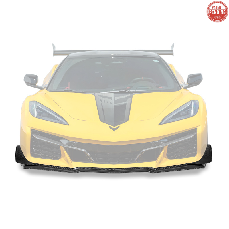 2023-Up Corvette C8 Z06 Z07 DRY CARBON FIBER Extended Package Front Lip & Canards