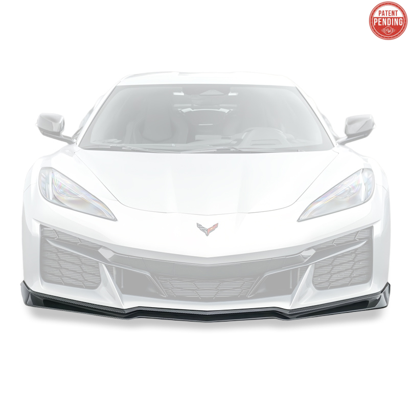 Corvette C8 Z06 / E-Ray DRY CARBON FIBER Front Splitter [Z07 Extended One-Piece Package]