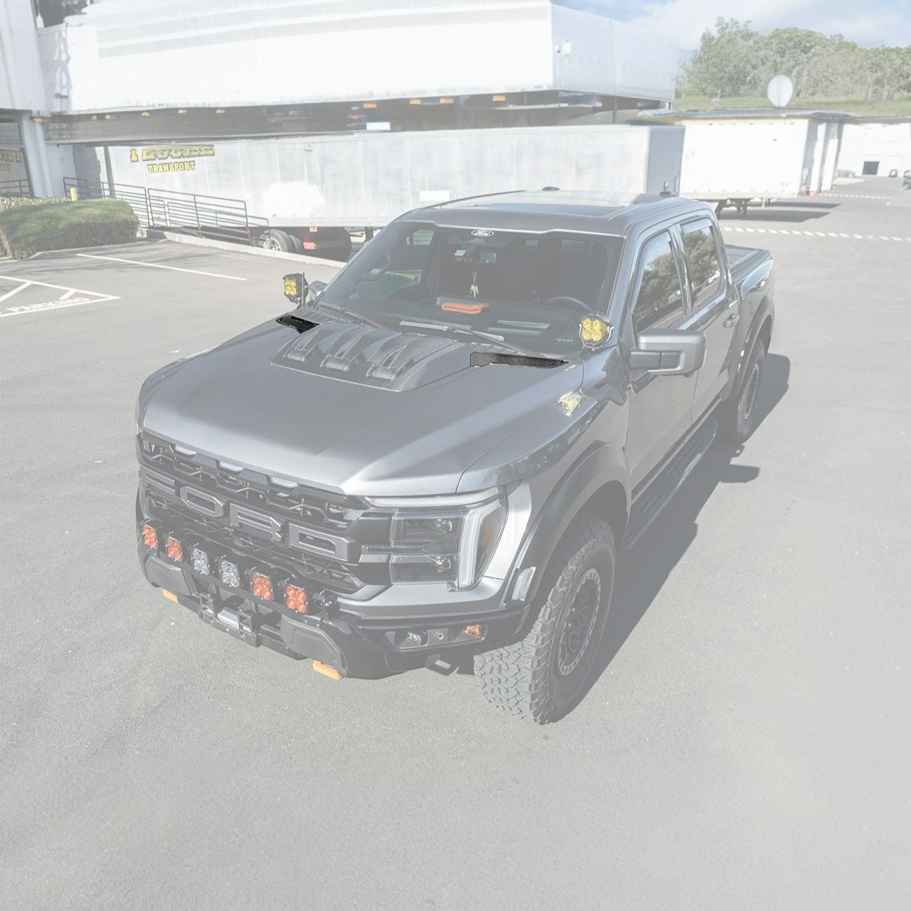 2021-Up Ford F-150 Carbon Fiber Raptor R Style Front Hood Vent Side Trim Bezel Replacements