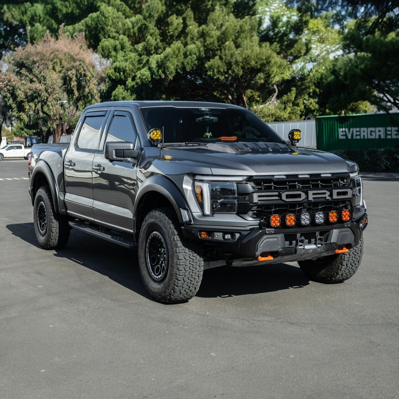 2021-Up Ford F-150 Carbon Fiber Raptor R Style Front Hood Vent Side Trim Bezel Replacements