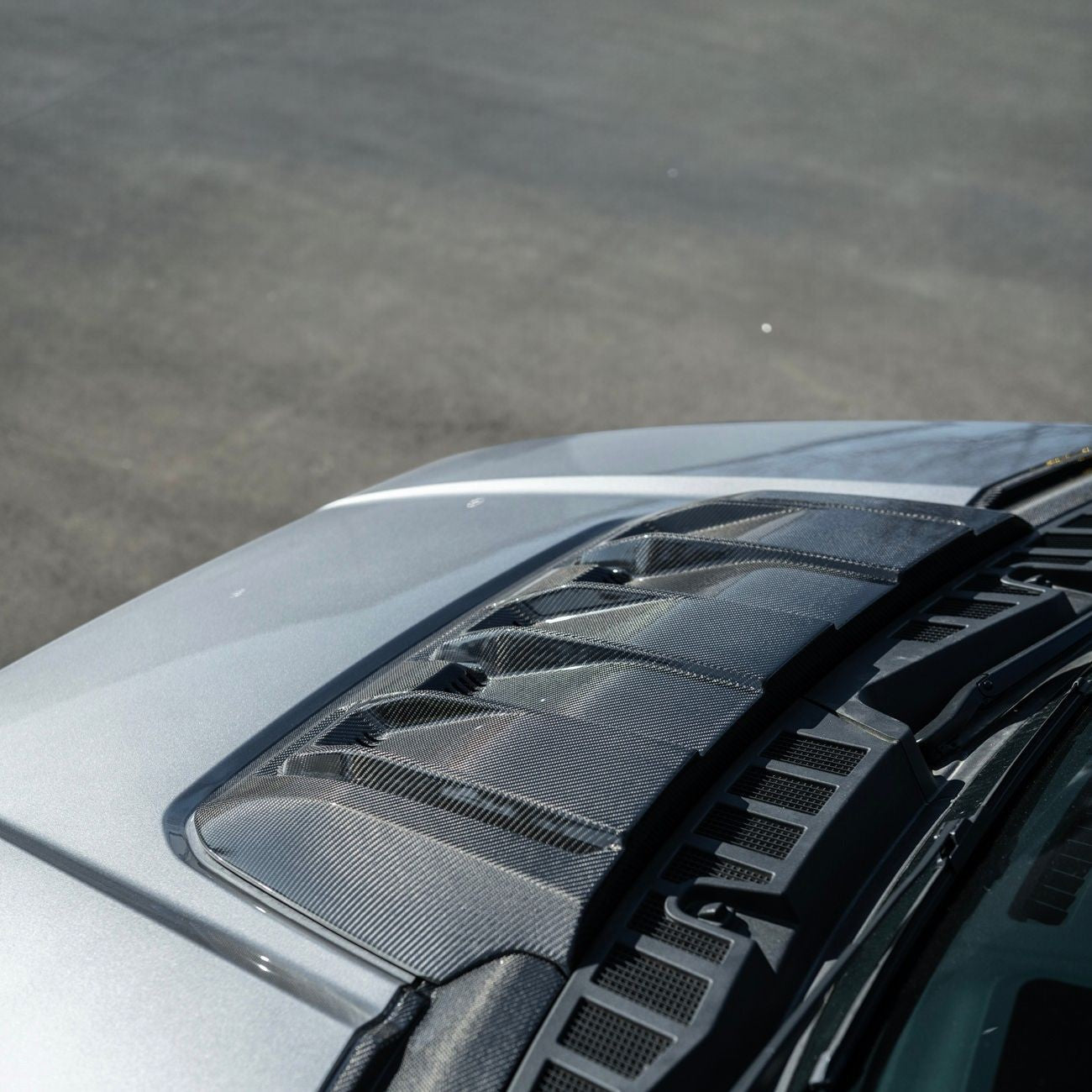 2021-Up Ford F-150 Carbon Fiber Raptor R Style Front Hood Vent Side Trim Bezel Replacements