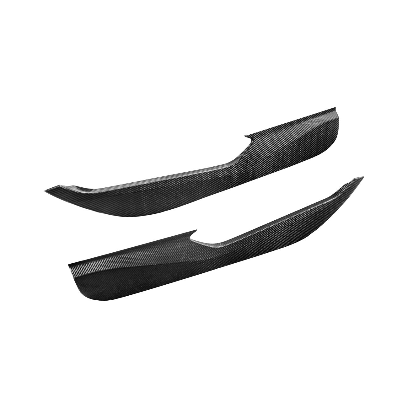 Corvette C8 Dry Carbon Fiber Interior Front Lower Door Kick Panel Cover Overlays