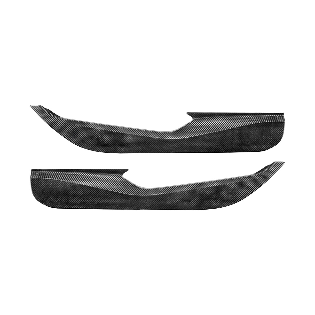 Corvette C8 Dry Carbon Fiber Interior Front Lower Door Kick Panel Cover Overlays