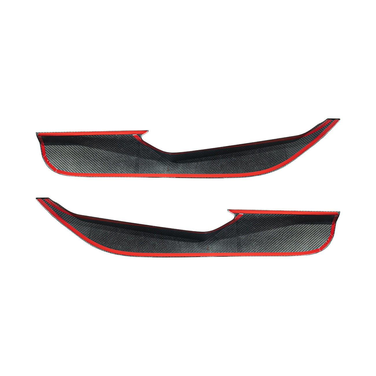 Corvette C8 Dry Carbon Fiber Interior Front Lower Door Kick Panel Cover Overlays