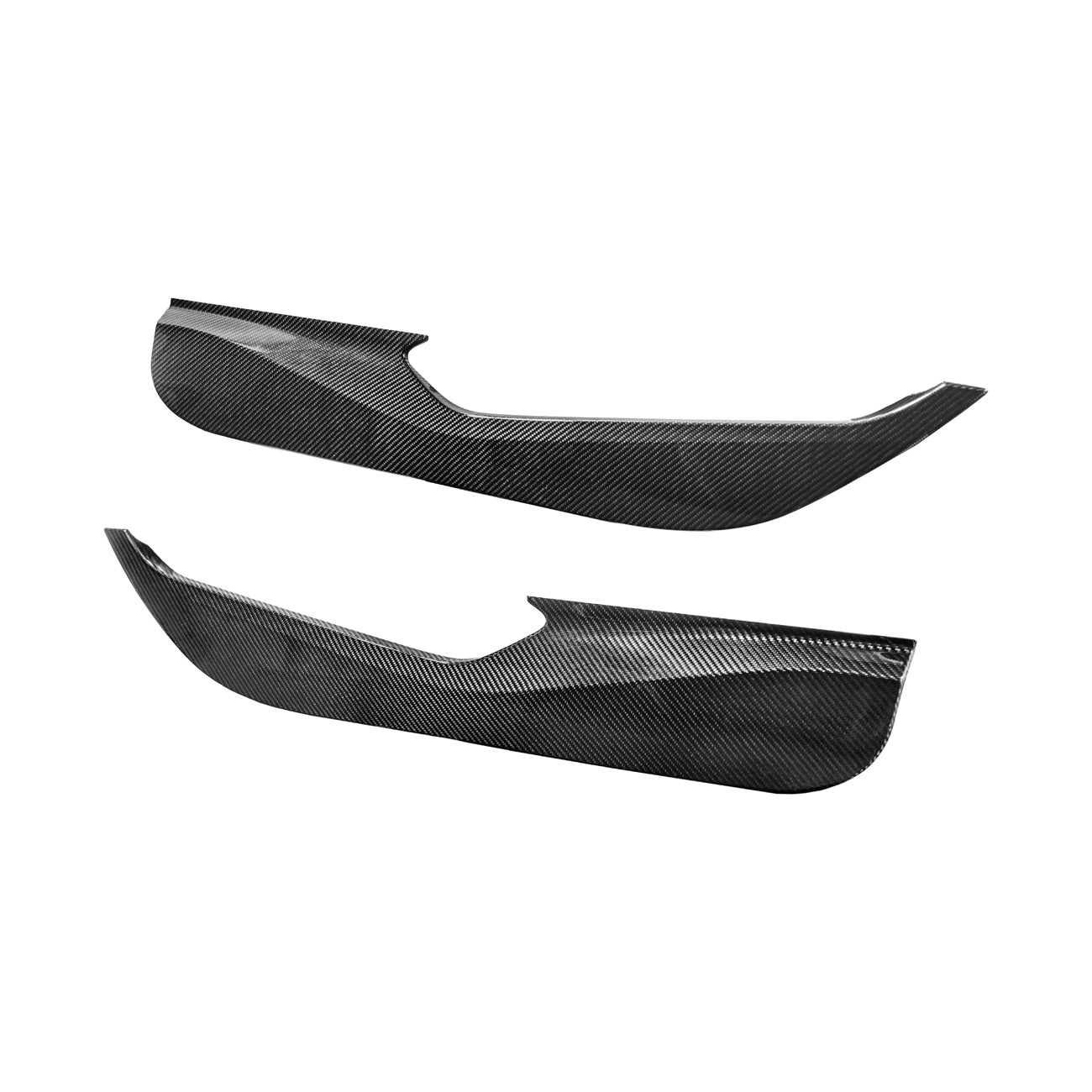 Corvette C8 Dry Carbon Fiber Interior Front Lower Door Kick Panel Cover Overlays