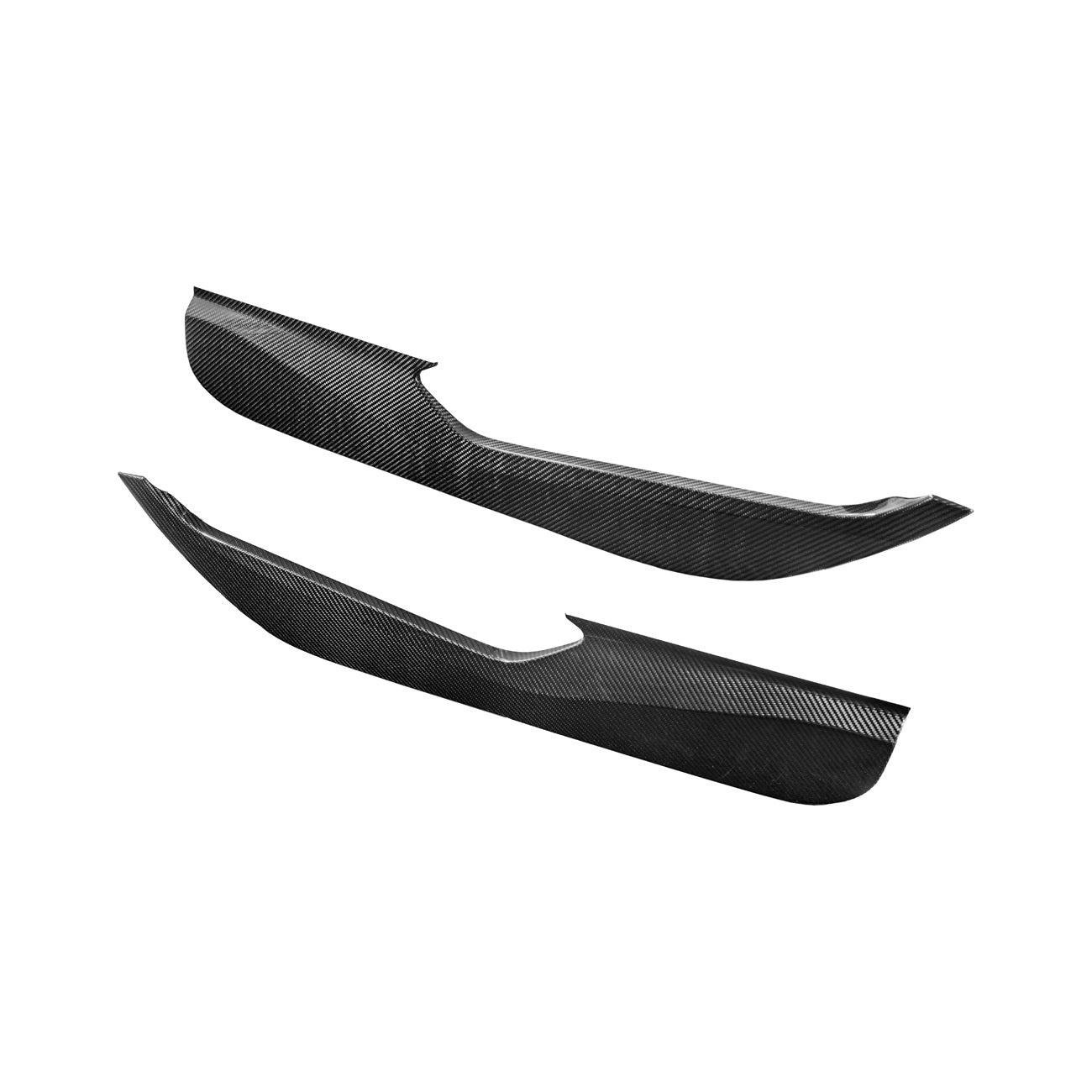 Corvette C8 Dry Carbon Fiber Interior Front Lower Door Kick Panel Cover Overlays