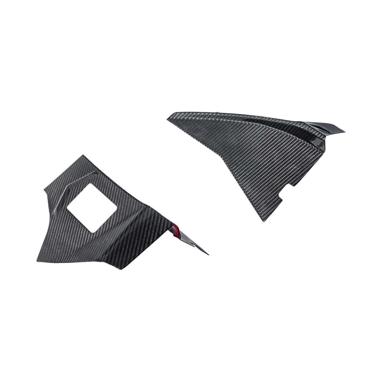 Corvette C8 Dry Carbon Fiber Rear Hatch Hinge Pillar Trim Cover Overlays
