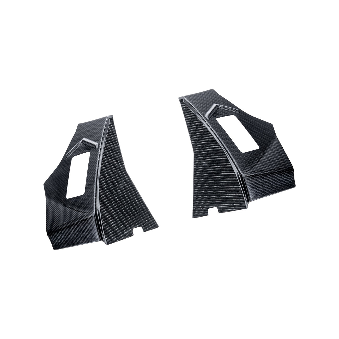 Corvette C8 Dry Carbon Fiber Rear Hatch Hinge Pillar Trim Cover Overlays