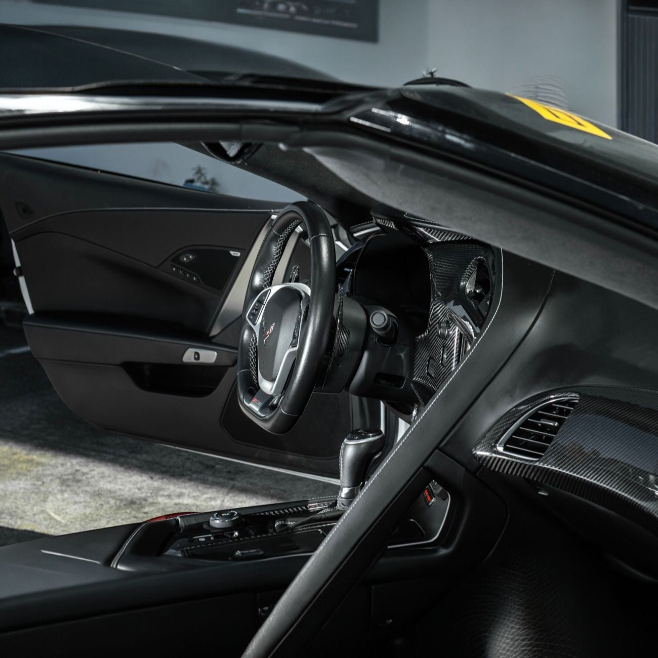 Corvette C7 Carbon Fiber Factory Extended Style Paddle Shifter Extensions