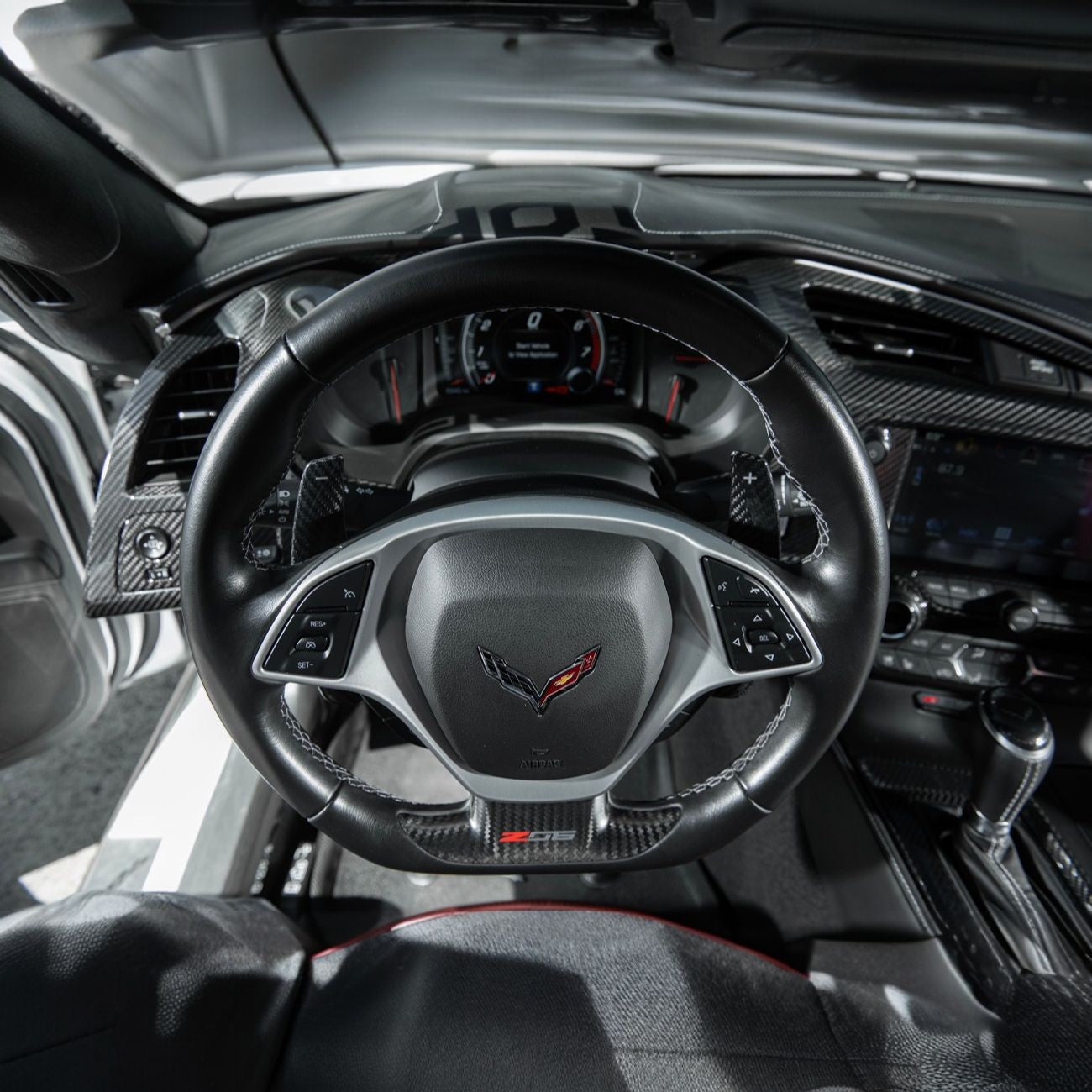Corvette C7 Carbon Fiber Factory Extended Style Paddle Shifter Extensions