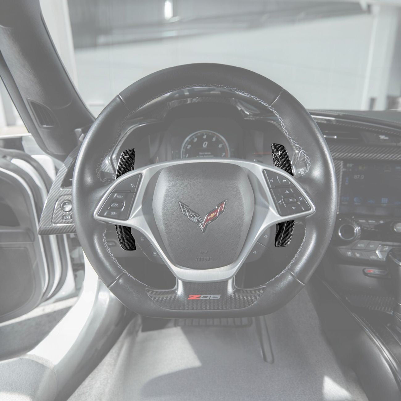Corvette C7 Carbon Fiber Factory Extended Style Paddle Shifter Extensions