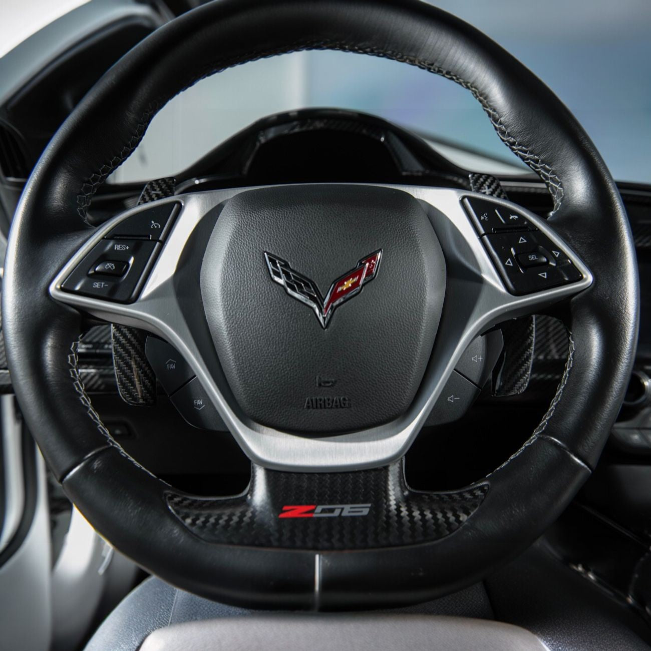Corvette C7 Carbon Fiber Factory Extended Style Paddle Shifter Extensions