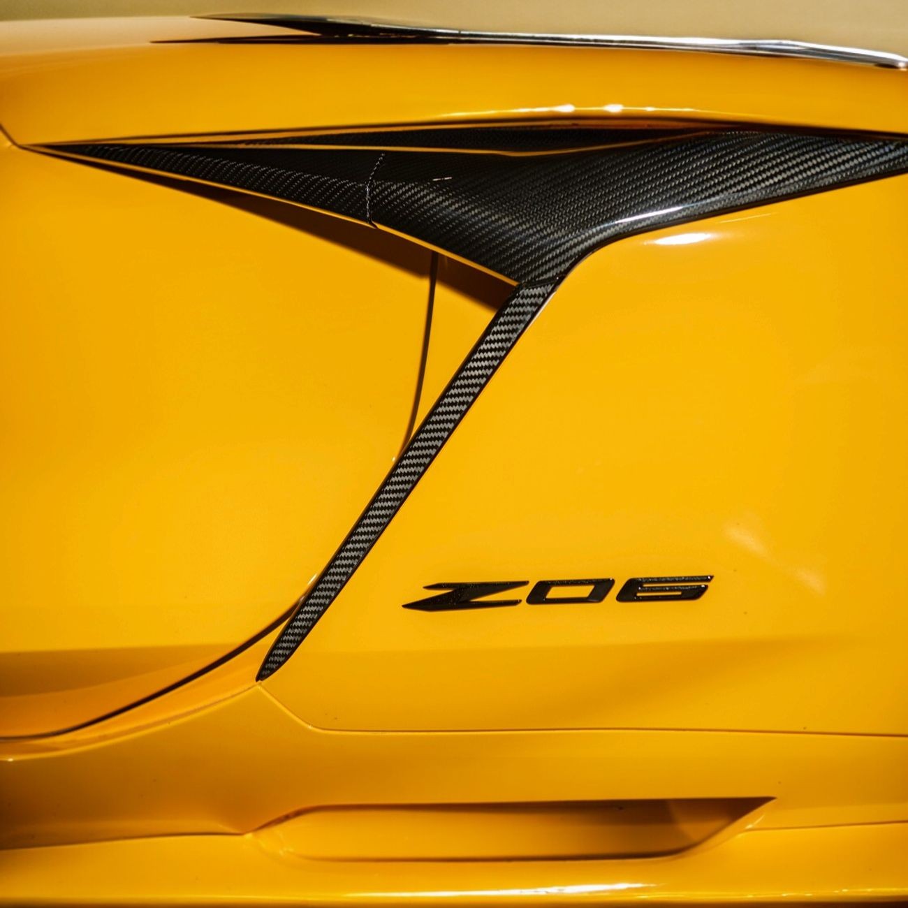 Corvette C8 Dry Carbon Fiber Side Air Intake Door Garnish Lower Trim