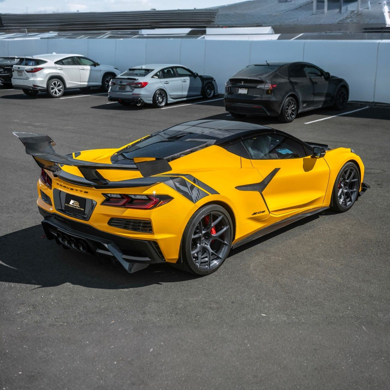 Corvette C8 Dry Carbon Fiber Side Air Intake Door Garnish Lower Trim