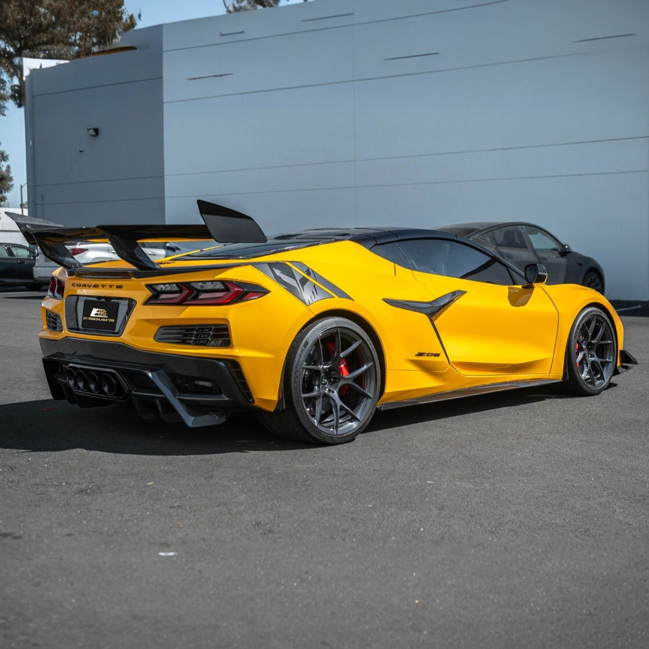 Corvette C8 Dry Carbon Fiber Side Air Intake Door Garnish Lower Trim
