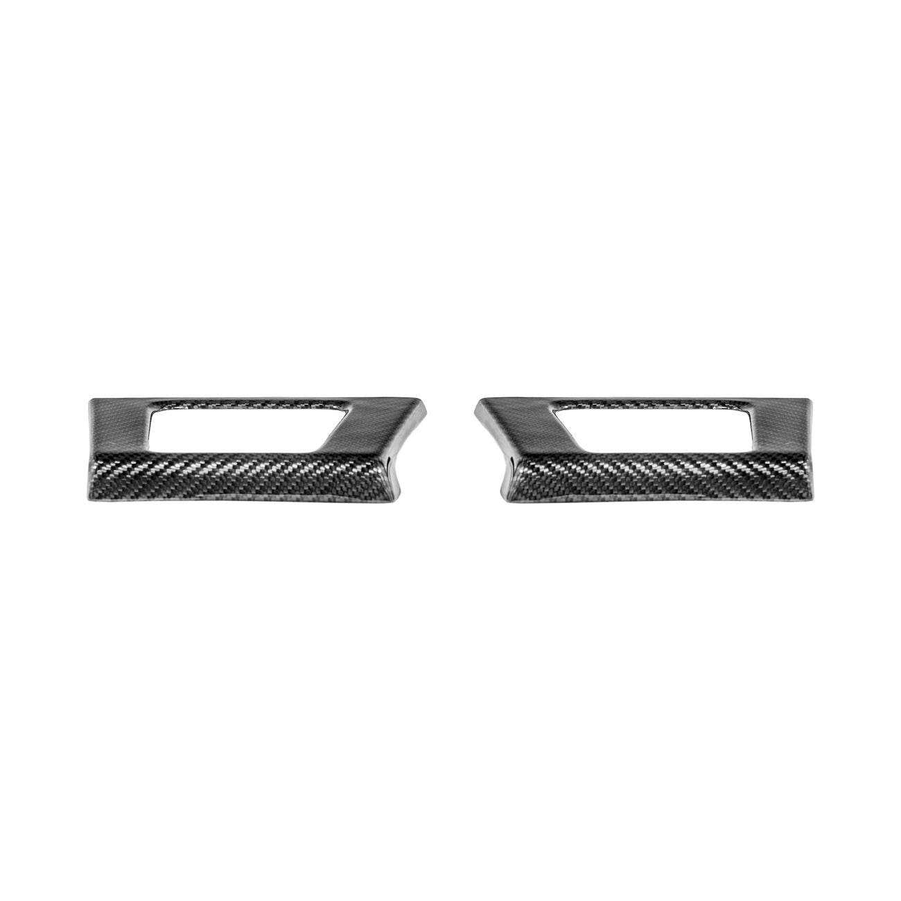 2021-2026 Ford F-150 / F-150 Lightning Dry Carbon Fiber Rear Door Side Storage Cup Holder Cover Overlays