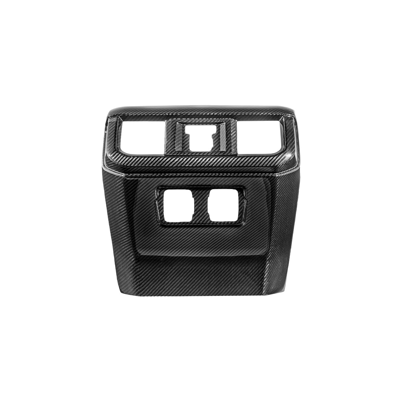 2021-Up Ford F-150 Dry Carbon Fiber Center Console Rear AC Outlet Anti-Kick Panel Cover Overlay