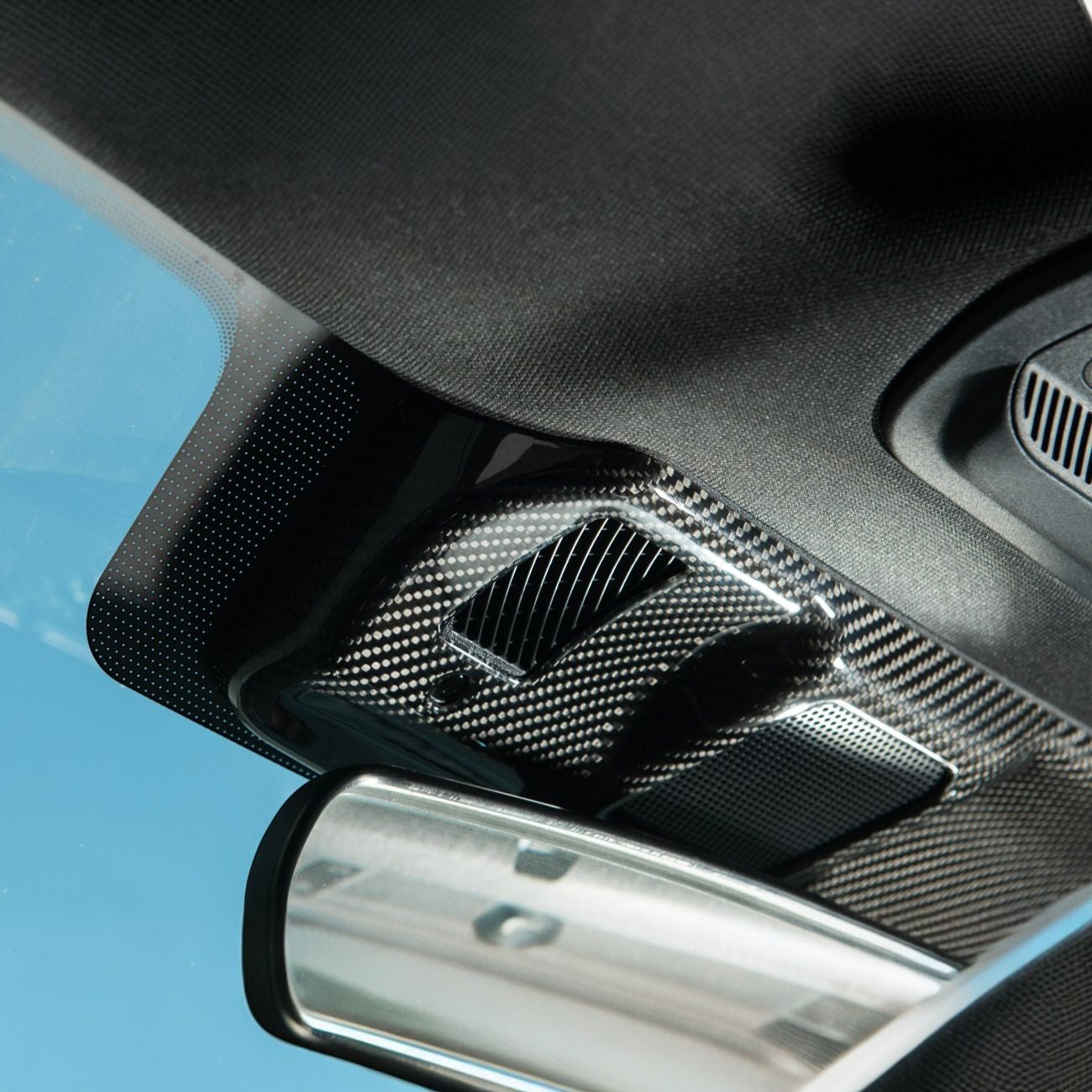 2021-Up Ford F-150 Dry Carbon Fiber Overhead Console Reading Light Panel Cover Overlay
