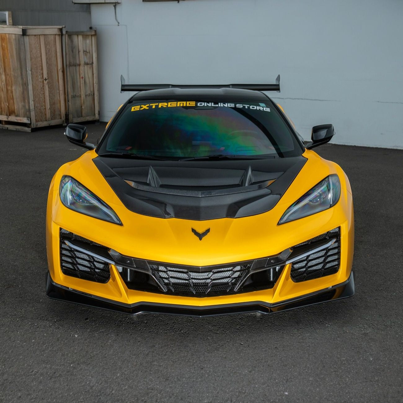 Corvette C8 Carbon Fiber Front Grille Tow Cover Kit