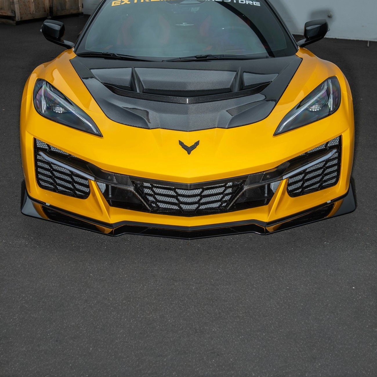Corvette C8 Carbon Fiber Front Grille Tow Cover Kit