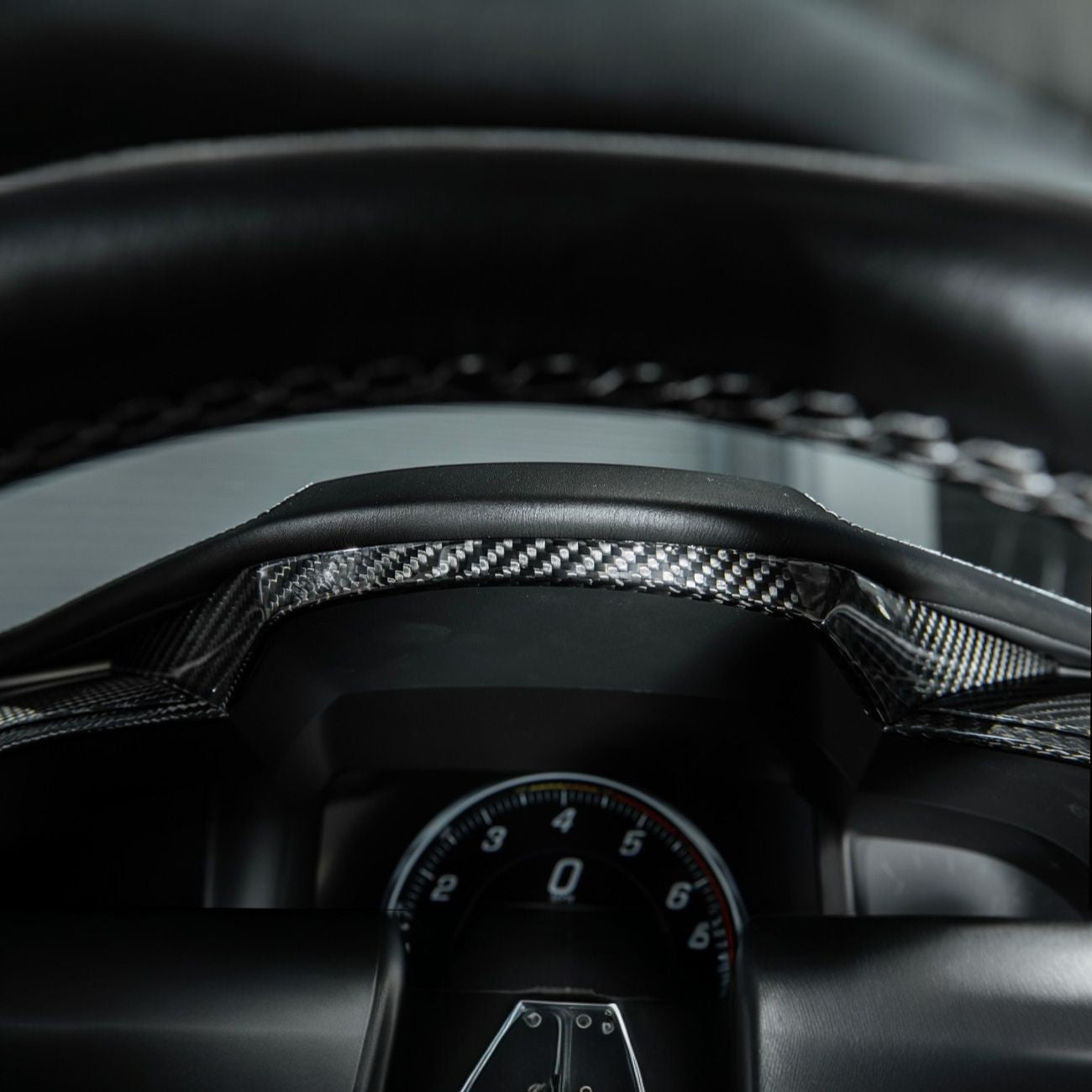 Corvette C7 Dry Carbon Fiber Gauge Cluster Trim Cover Set