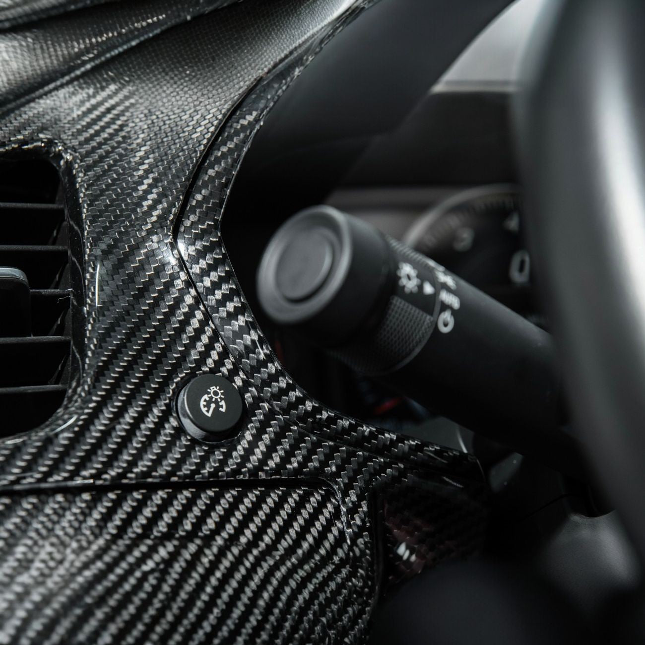 Corvette C7 Dry Carbon Fiber Gauge Cluster Trim Cover Set