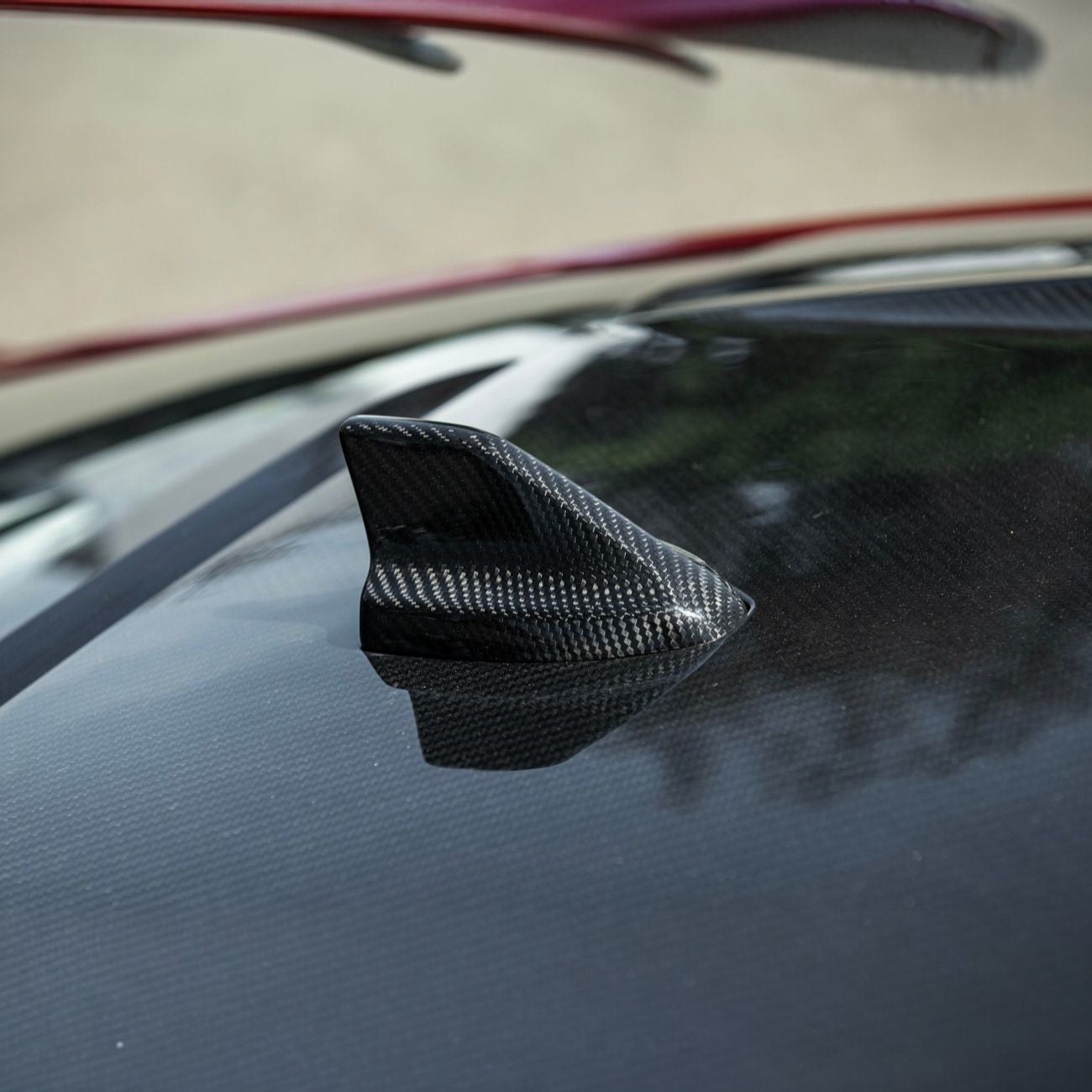 2024-Up Ford Mustang Carbon Fiber Shark Fin Roof Top Antenna Cover