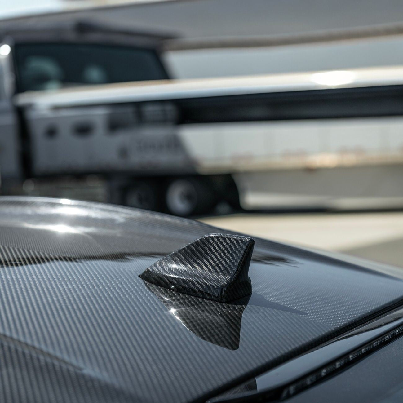 2024-Up Ford Mustang Carbon Fiber Shark Fin Roof Top Antenna Cover