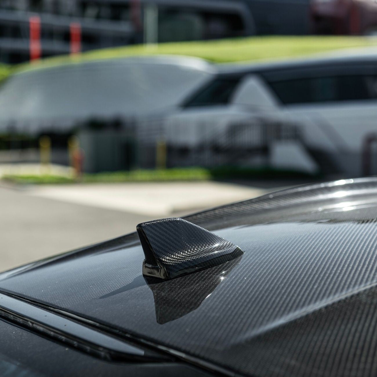 2024-Up Ford Mustang Carbon Fiber Shark Fin Roof Top Antenna Cover