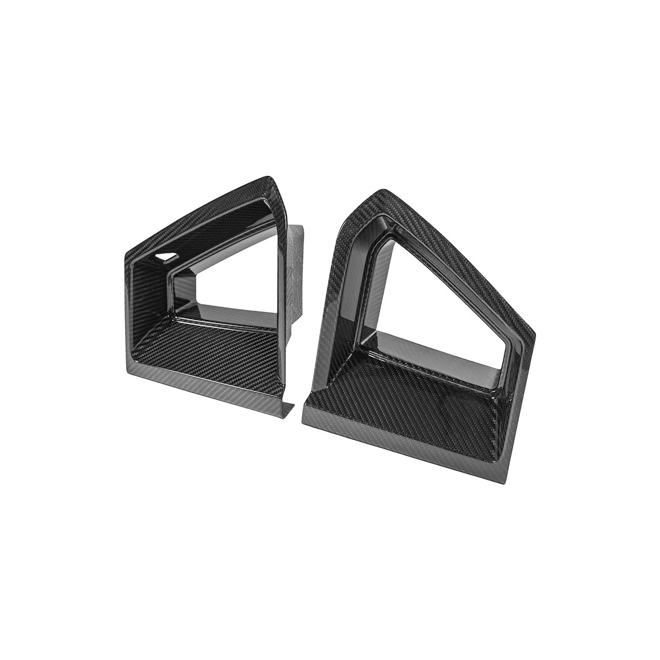 2024-Up Ford Mustang Carbon Fiber DarkHorse Style Front Grille Side Nostril Air Intake Trim Covers