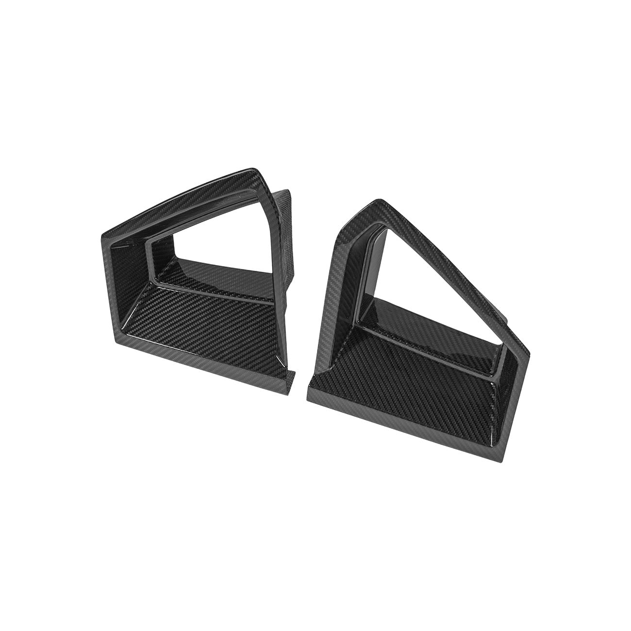 2024-Up Ford Mustang Carbon Fiber DarkHorse Style Front Grille Side Nostril Air Intake Trim Covers