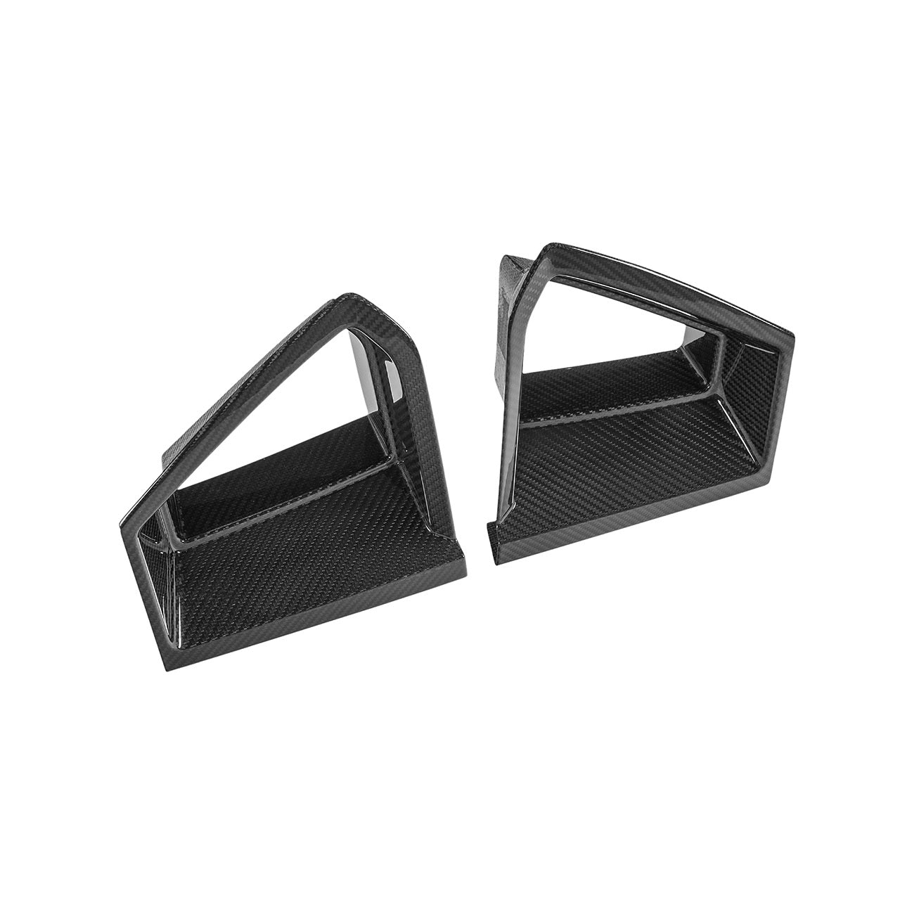 2024-Up Ford Mustang Carbon Fiber DarkHorse Style Front Grille Side Nostril Air Intake Trim Covers