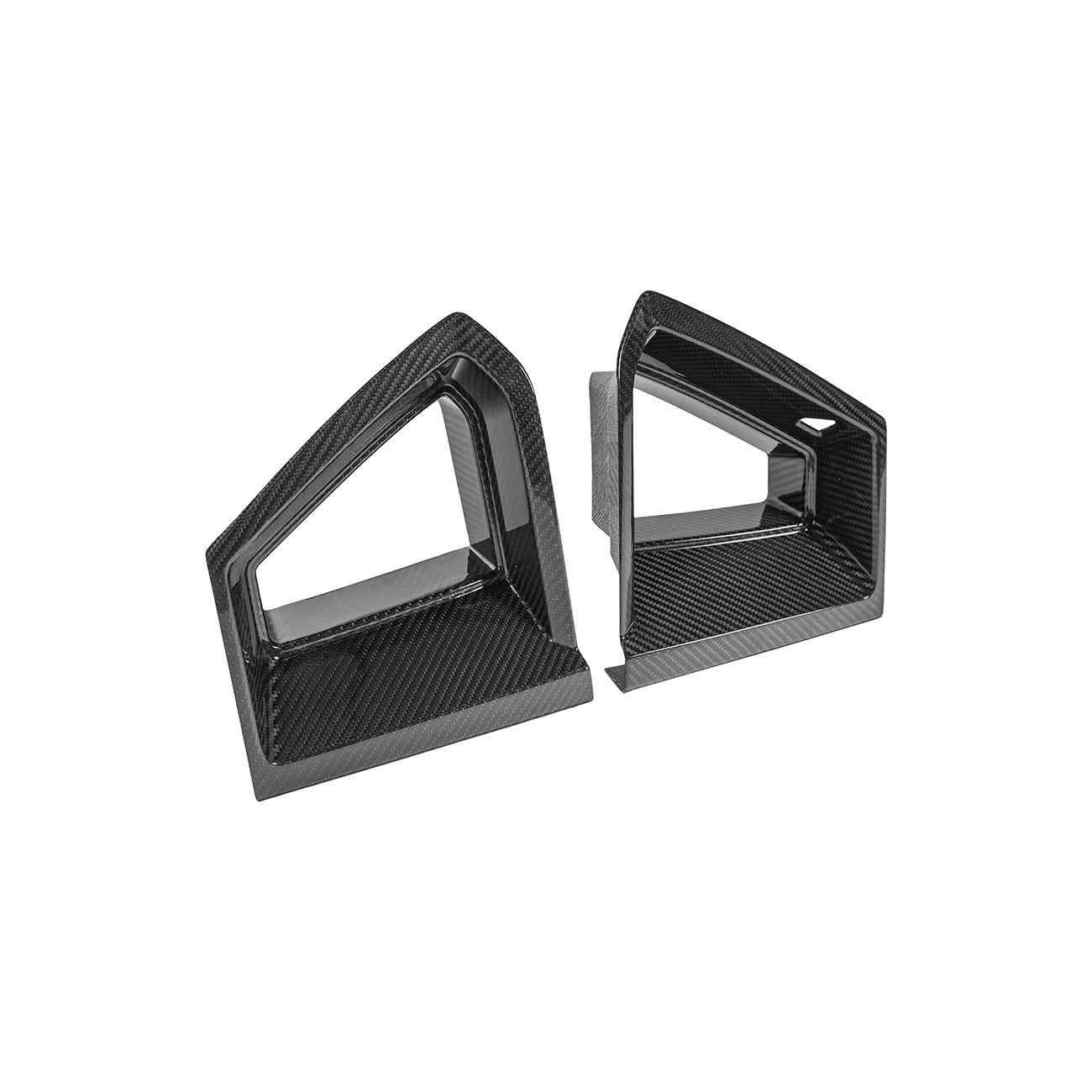2024-Up Ford Mustang Carbon Fiber DarkHorse Style Front Grille Side Nostril Air Intake Trim Covers