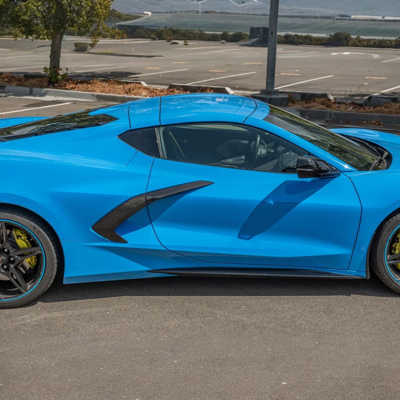 Corvette C8 Carbon Fiber GM Factory Style Replacement Side Door Scoops