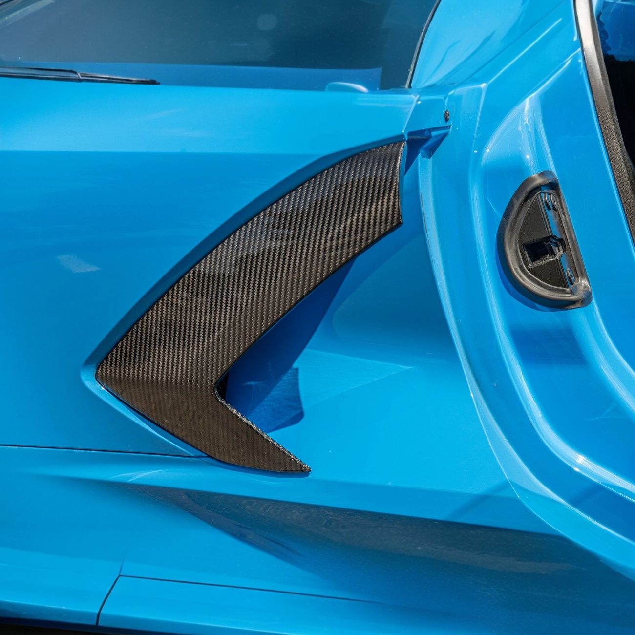 Corvette C8 Carbon Fiber GM Factory Style Replacement Side Door Scoops