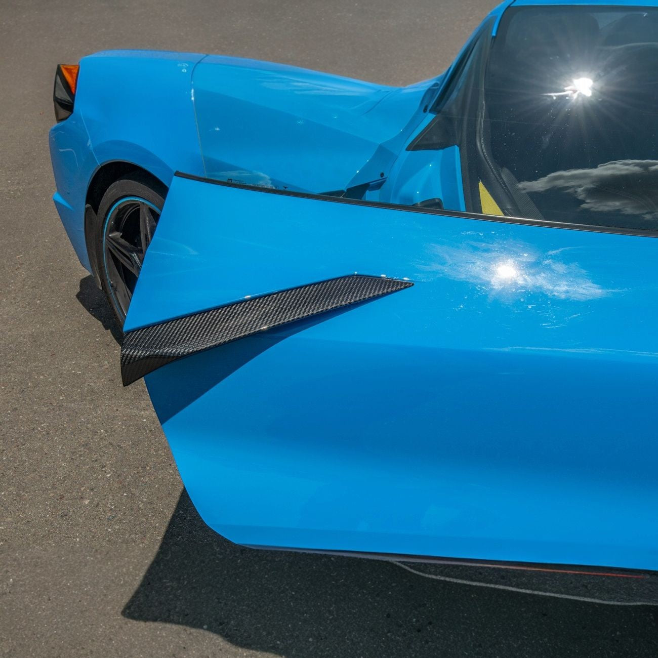 Corvette C8 Carbon Fiber GM Factory Style Replacement Side Door Scoops