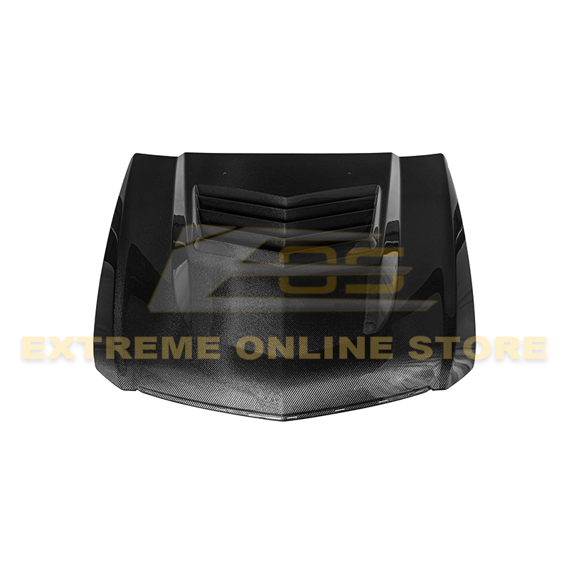 Blemished / Outlet - 2009-15 Cadillac CTS-V CARBON FIBER Middle Vented Front Bumper Hood