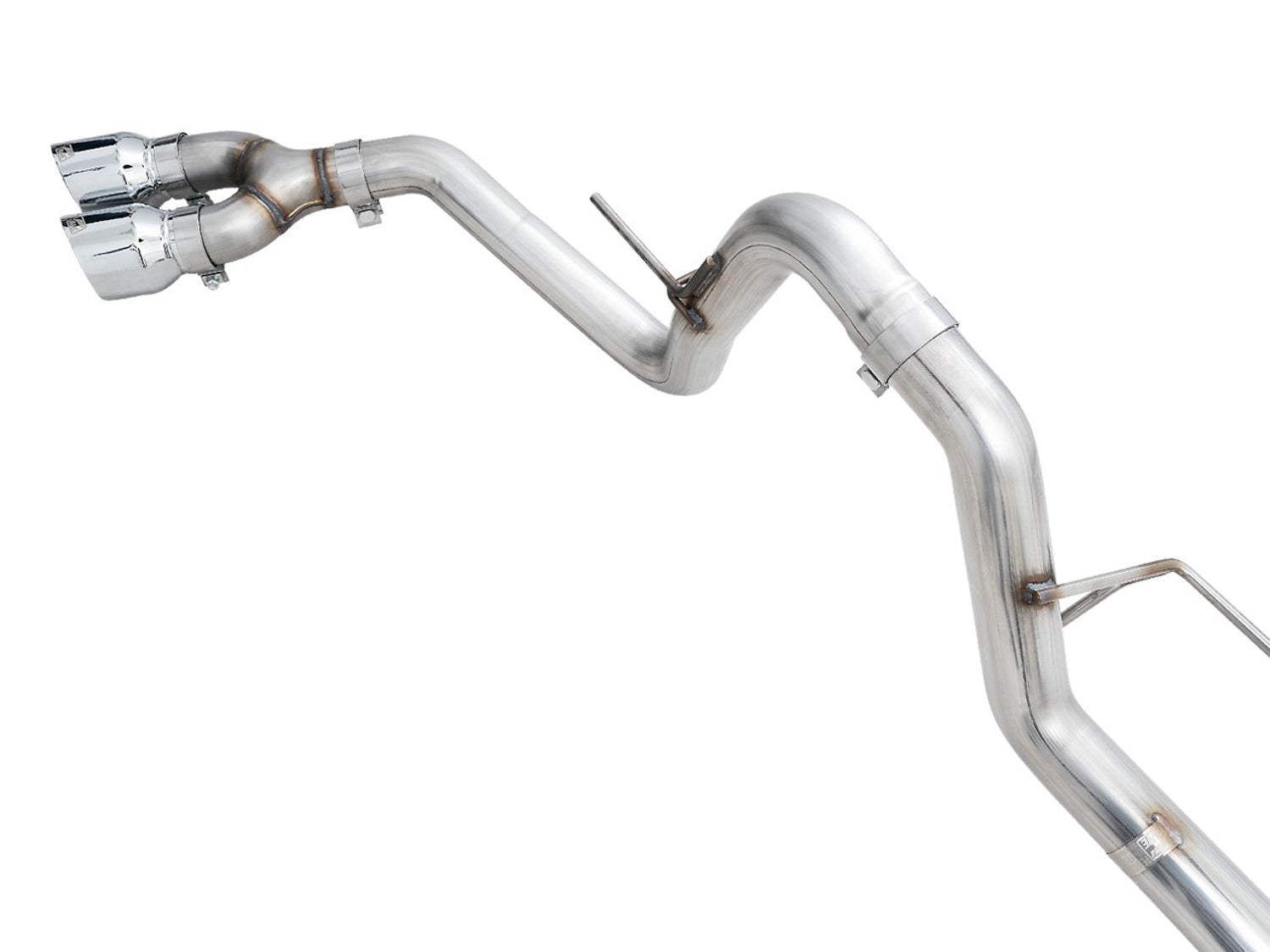 AWE 0FG Dual Side Exit Exhaust for '21+ Ford F-150 - 4.5" Chrome Silver Tips