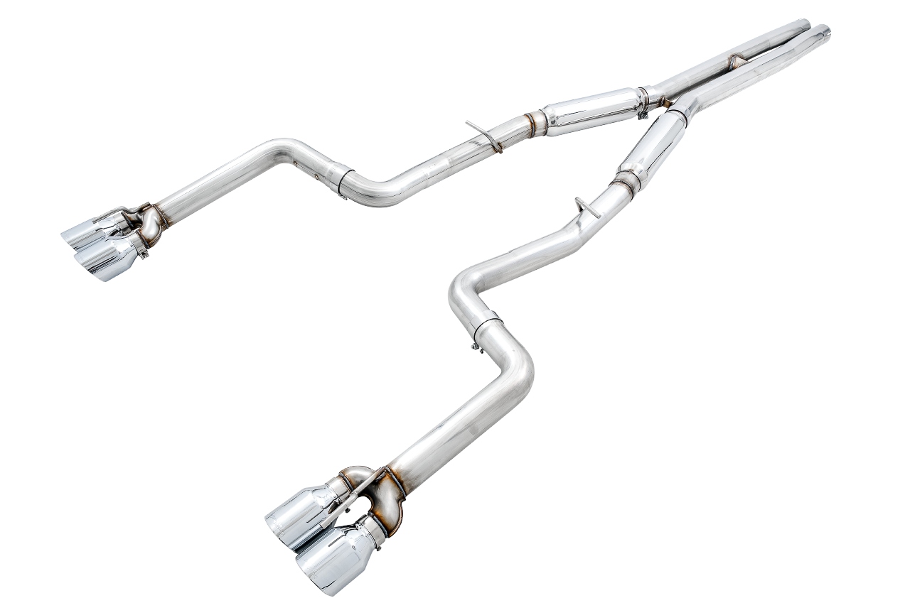 AWE Track Edition Exhaust for 17+ Challenger 5.7 - Chrome Silver Quad Tips