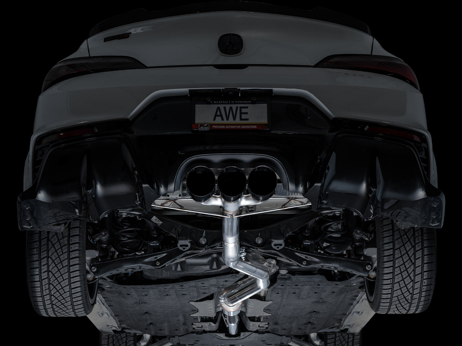 AWE Track Edition Exhaust for DE5 Integra Type-S - Triple Diamond Black Tips