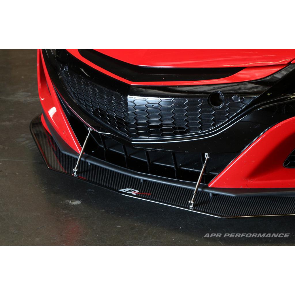 Acura NSX Stock Bumper Carbon Fiber Front Wind Splitter 2016 - 2022-Front Wind Splitter-Grocery Getter Performance