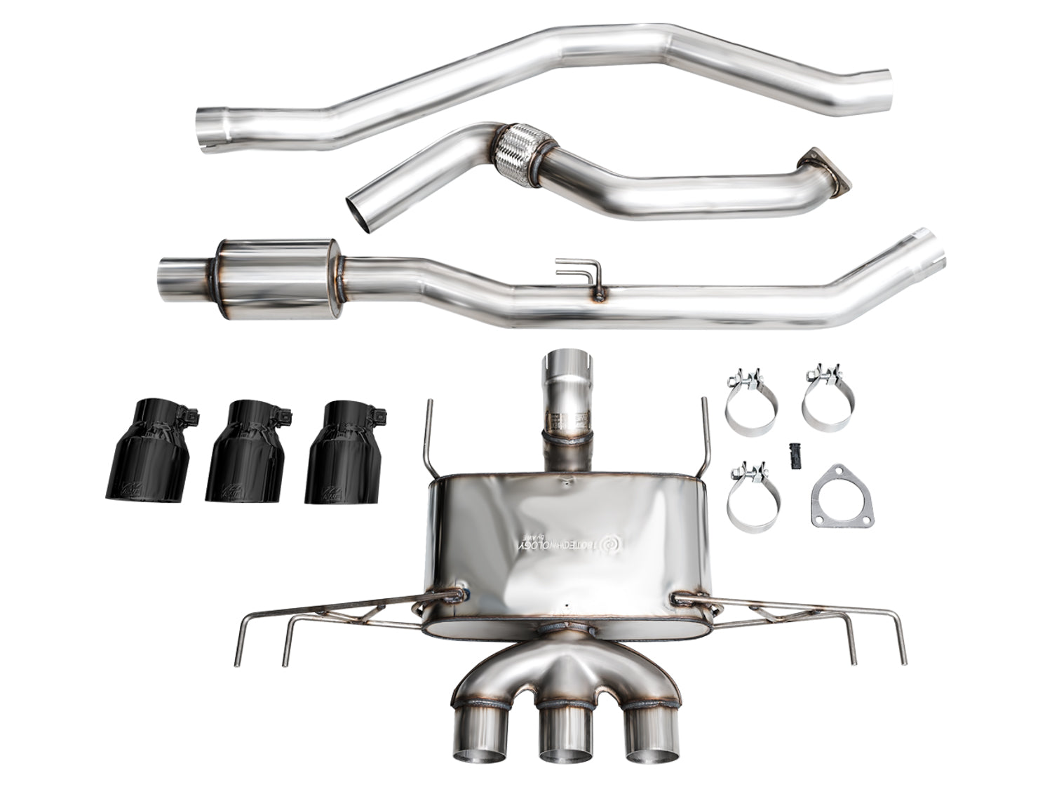 AWE Touring Edition Exhaust for FL5 Civic Type R - Triple Diamond Black Tips